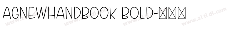 AGNewHandbook Bold字体转换